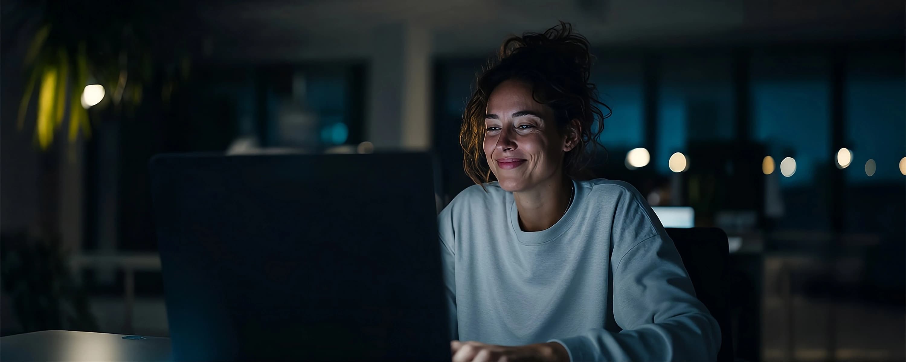 Person working on laptop